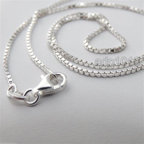 Sterling Silver 925 Italy Box Chain Necklace For Jewelry Making – AD Beads