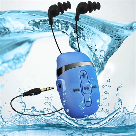 Waterproof MP3 player for swimming, underwater Sport Waterproof Headphones, clip MP3 Player meet ...