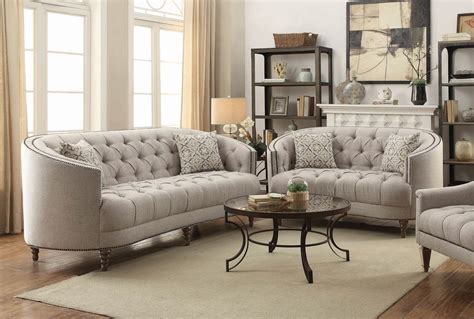 Coaster Avonlea Beige Gray Sofa + Loveseat + Chair 505641-S3 | 3 piece ...