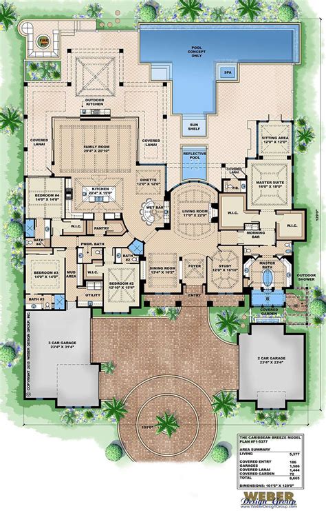 Floor Plan #LuxuryBeddingHousePlans | Dream house plans, House blueprints, House floor plans