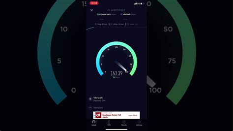 Verizon 4G LTE WiFi speed test on my iPhone 11