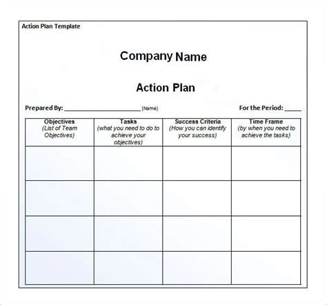 14+ Free Action Plan Templates | MS Word & PDF Samples | Action plan ...