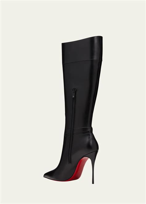 Christian Louboutin Lock Kate Botta Leather Red Sole Boots - Bergdorf ...