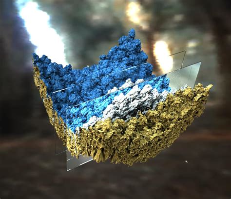 Multimedia Gallery - The turbulent mixing of two fluids. Ray tracing enables realistic material ...