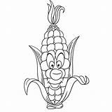 Premium Vector  Cute Sweet corn Cartoon funny Food Emoji Face Kids sketch template