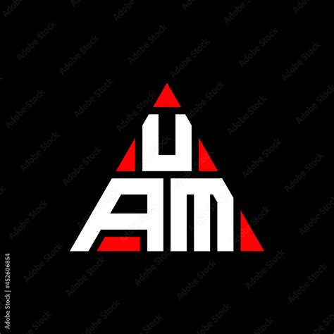 UAM triangle letter logo design with triangle shape. UAM triangle logo ...