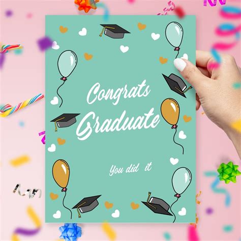 Graduation Card For Granddaughter Template Template Editable Online