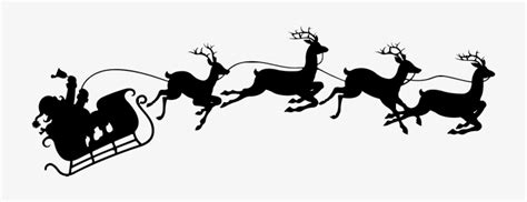 Download Santa & Reindeer Image - Santa And Sleigh Svg - Free Transparent PNG Download - PNGkey