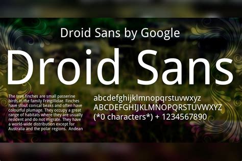 Droid Sans Mono | Fonts Shmonts