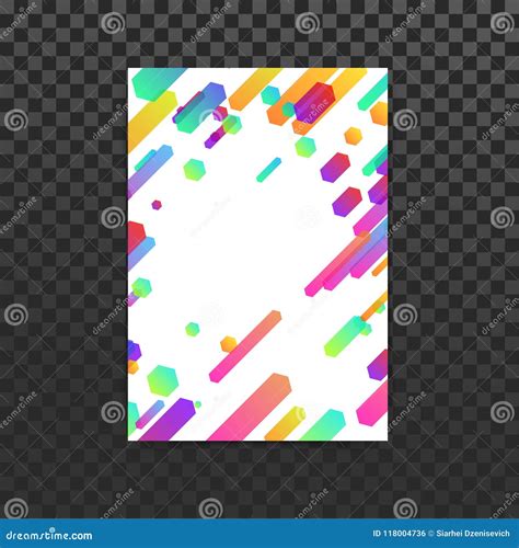 Bright Colorful Trendy Minimalistic Design Lines Folder Cover Stock Vector - Illustration of ...