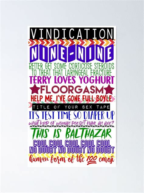 "Nine Nine Quotes" Poster for Sale by lizzie081194 | Redbubble