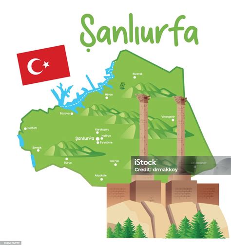 Urfa Castle Urfa Map Stock Illustration - Download Image Now - Anatolia, Ancient, Archaeology ...