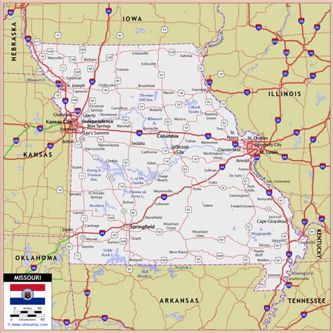 Road Map Of Missouri Highway Map