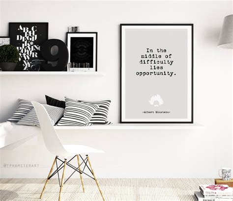 Einstein Quote Poster Scientist Print Einstein Poster Reader - Etsy