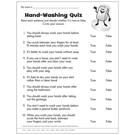 Printable Hand Washing Activity Sheets