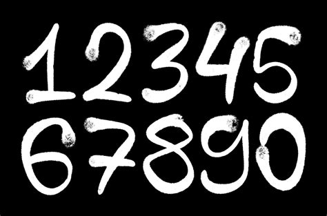 graffiti numbers. set of numbers in the style of graffiti spray paint ...