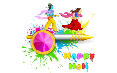 Radha Krishna Holi HD Desktop Wallpaper 12327 - Baltana