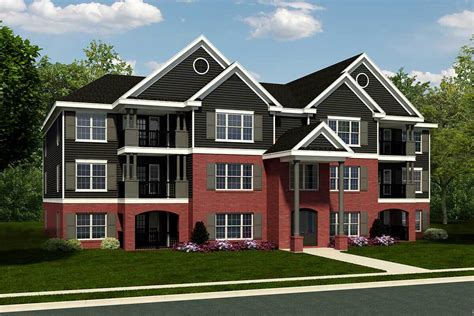 3-Story 2-Bedroom 12 Unit Apartment Building (House Plan)