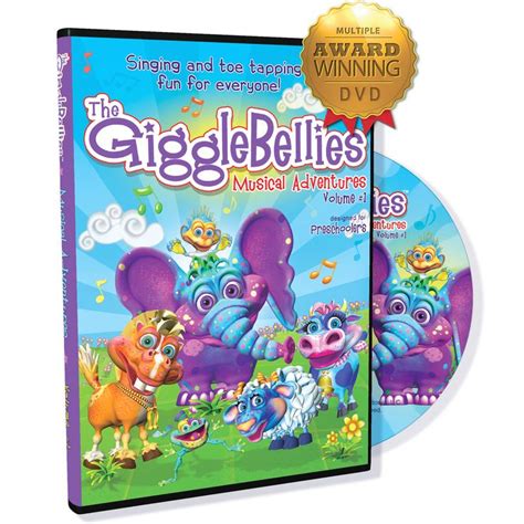 The GiggleBellies DVD Volume 1 | Fun songs for kids, Kids songs, Birthday kit