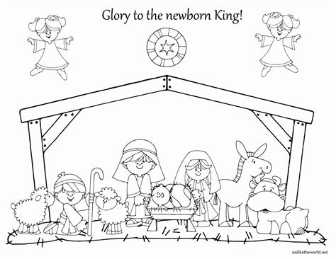 Free Free Nativity Coloring Pages Printable, Download Free Free ...