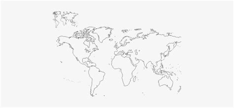 Download World Map Contour Vector - World Map Outline Black And White ...