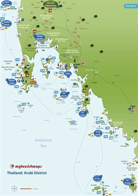 mytouristmaps.com - Mappa turistica interattiva di Krabi, Thailandia