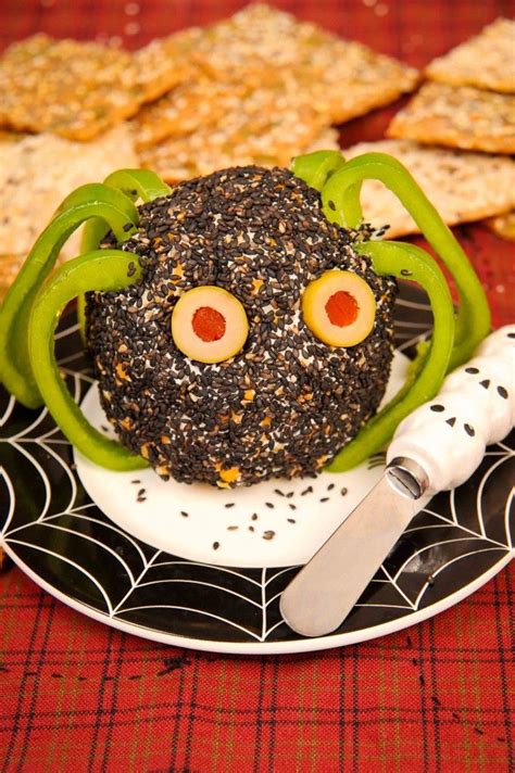 Halloween Spider Cheese Ball Recipe | Halloween cheese ball, Cheese ball recipes, Halloween side ...