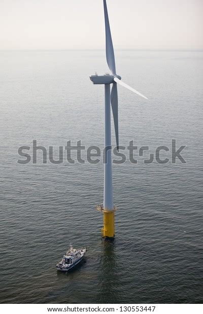 Offshore Wind Turbine Maintenance Stock Photo (Edit Now) 130553447