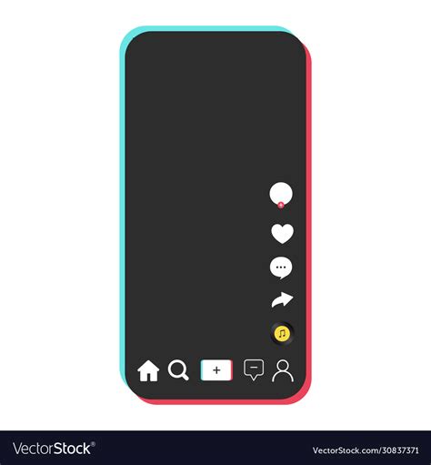 Social media frame template mobile interface set Vector Image