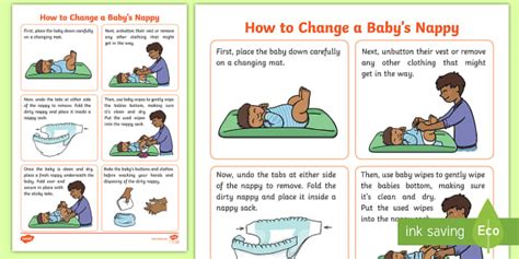 CfE (First) How to change a nappy Step-by-Step Instructions