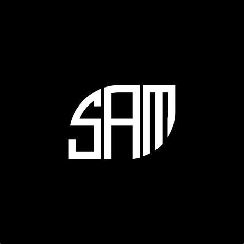 SAM letter logo design on black background. SAM creative initials ...