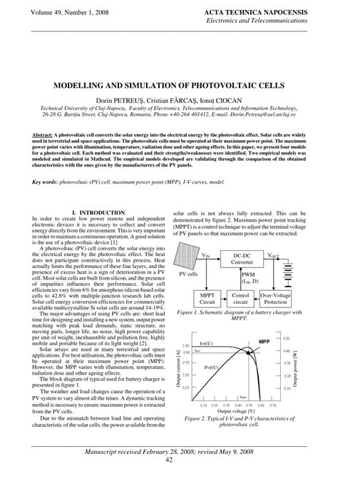 (PDF) Modelling And Simulation Of Photovoltaic Cells