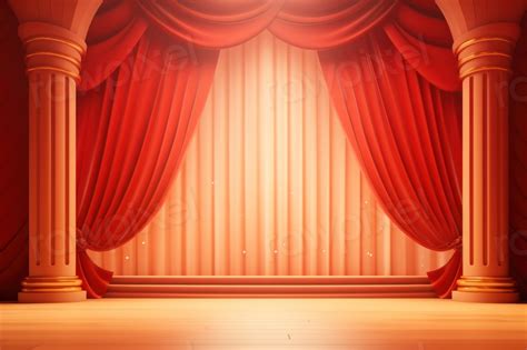 Stage curtain theatre red. AI | Premium Photo Illustration - rawpixel