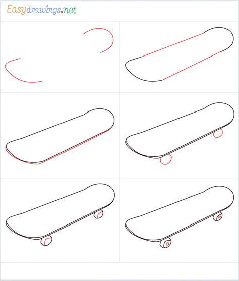 How To Draw A Skateboard Step by Step - [6 Easy Phase &Video]