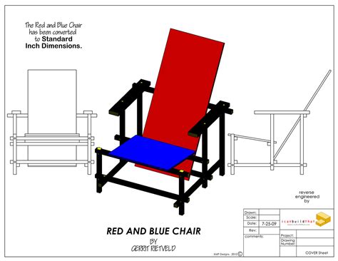 Red and Blue Chair on Behance