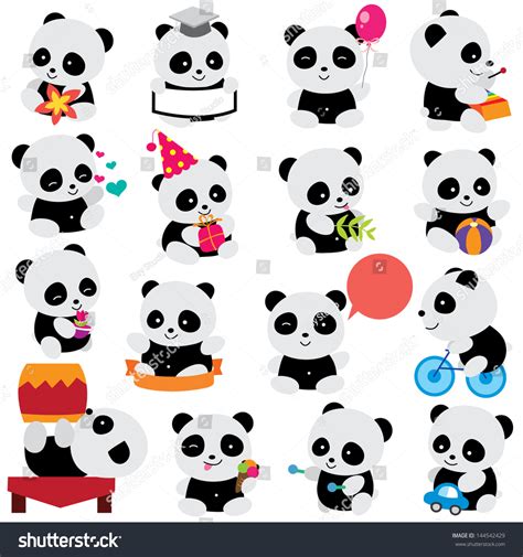 Clipart Of Pandas