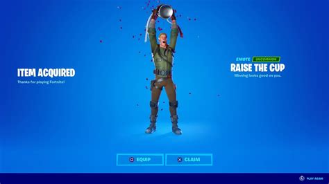 HOW TO GET NEW RAISE THE CUP EMOTE IN FORTNITE! - YouTube