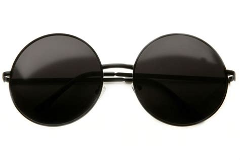 Walker Large Circle Frame Sunglasses in Black | Sunglass frames, Circle sunglasses, Circular ...