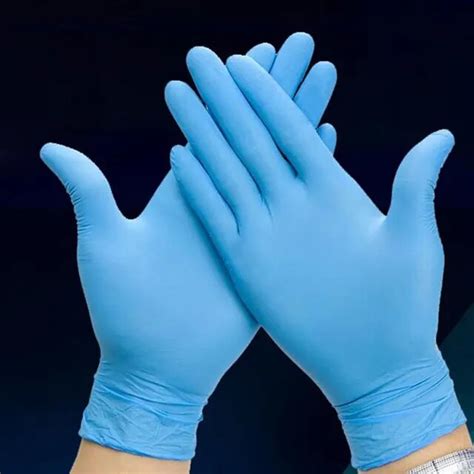 100pcs Disposable Gloves Wear Resistance Chemical Laboratory ...