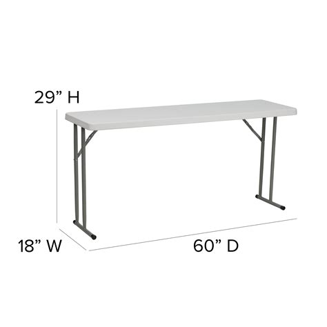 BizChair 5-Foot Granite White Plastic Folding Training Table - Walmart.com