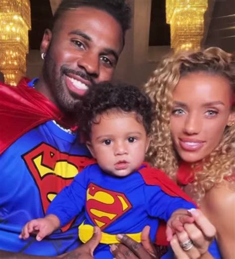 Jason Derulo and Jena Frumes Reunite for Superhero Halloween With 5-Month-Old Son