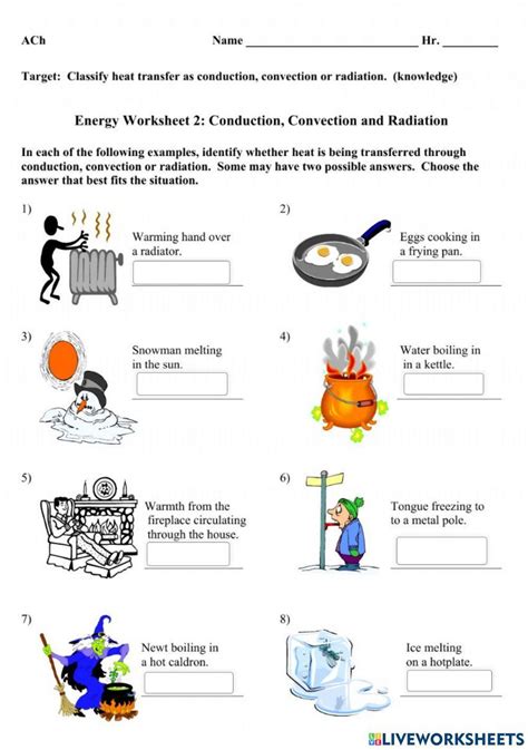 Energy Transfer | Live Worksheets - Worksheets Library