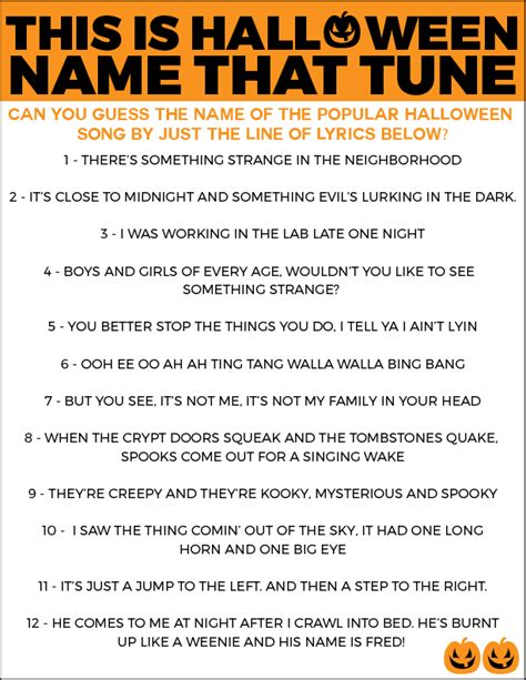 Free Printable Halloween Name that Tune Game - Play.Party.Plan