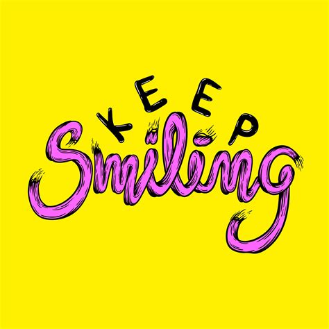 Illustration of keep smiling phrase vector - Download Free Vectors, Clipart Graphics & Vector Art