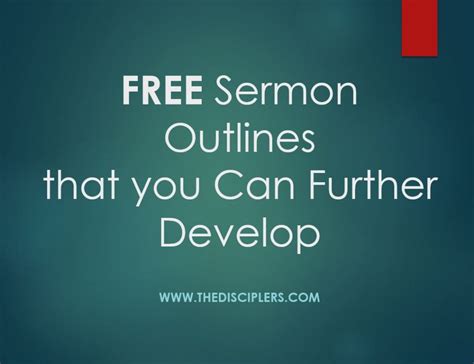 Free Sermon Outlines