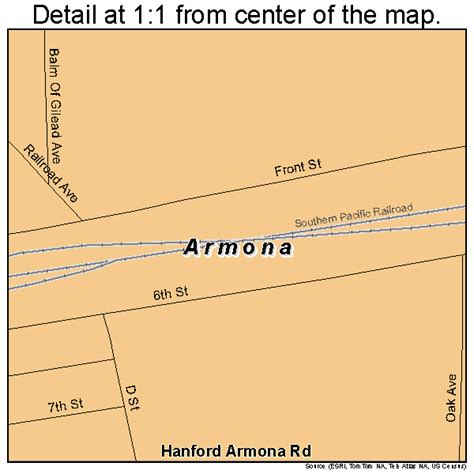 Armona California Street Map 0602700