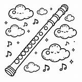 34  Free Flute Coloring Pages Melodies To Color sketch template