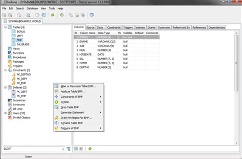 Gestor de base de datos Oracle