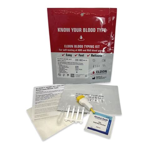 Blood Type Test Kit - 10 Tests - Eldoncard Home India | Ubuy