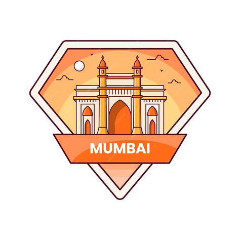 Premium Vector | Mumbai city badge India